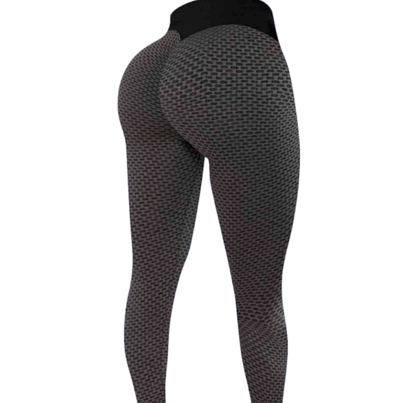 High Waisted Butt Lifting Special Label 
Leggings Yoga Pants Black Sz M - Picture 2 of 4